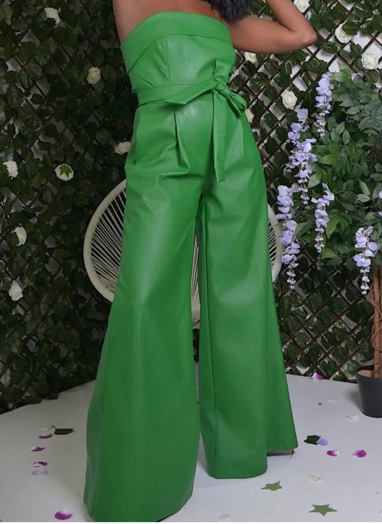 Green Leather Romper