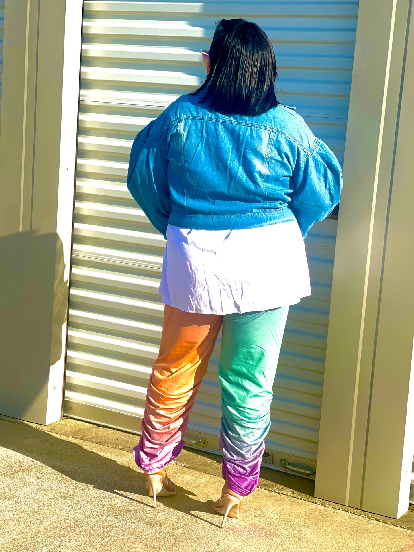 Plus Size Spring Colored Stacked Pants
