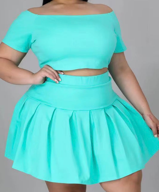 Plus Cloud Tennis Skirt Set