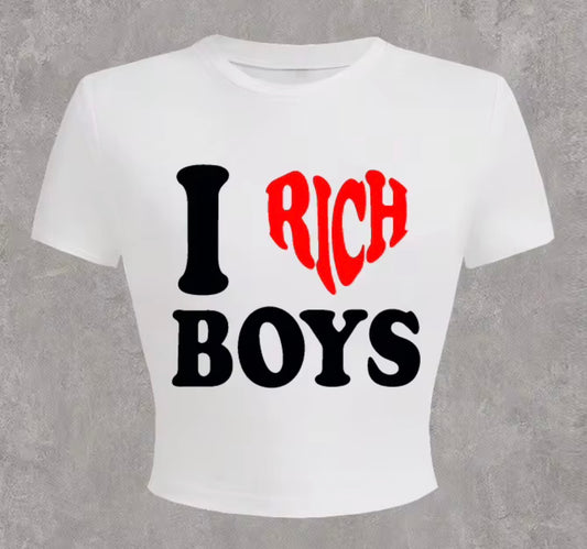 I love Rich Boys Crop Top