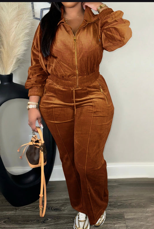 Bronze Suede 2 Piece Set