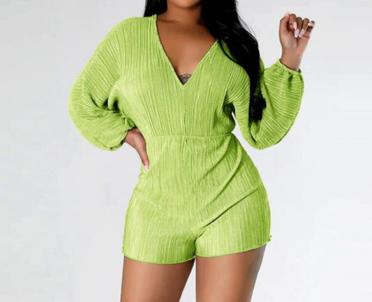 Sexy Green Cut out Romper