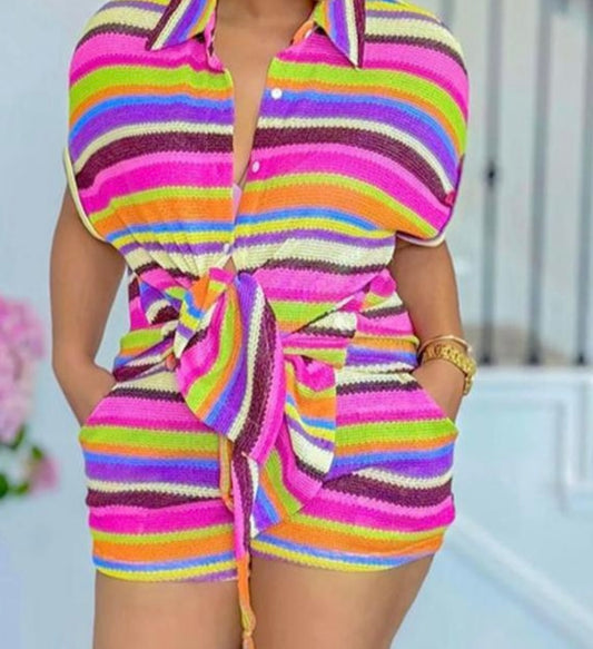 Pin Stripped 2 Piece Set
